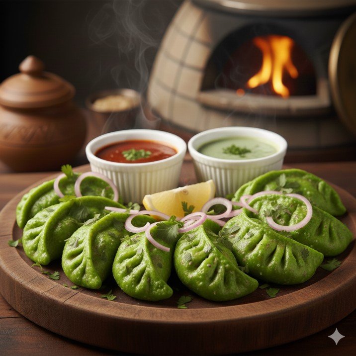 Hariyali Chicken Momos